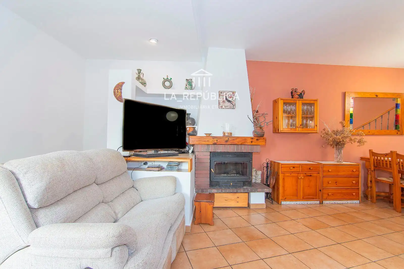 Sala de estar de Casa o chalet en venta en Cabrera de Mar con Aire acondicionado, Calefacción y Jardín privado