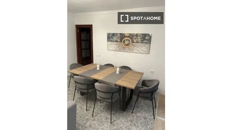 Comedor de Piso de alquiler en Málaga con Aire acondicionado, Calefacción y Amueblado