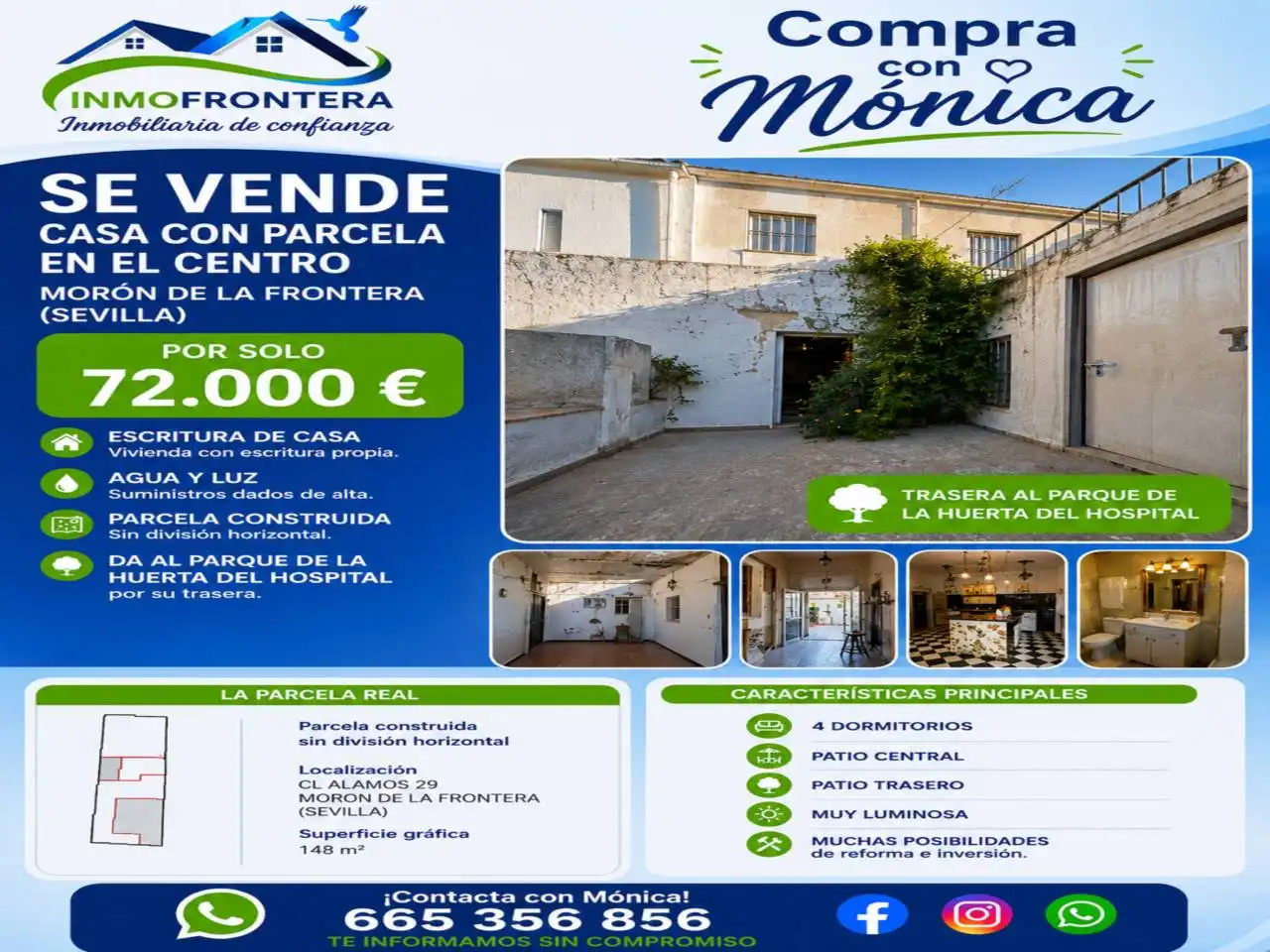 Exterior view of Houses for sale in Morón de la Frontera  with Furnished