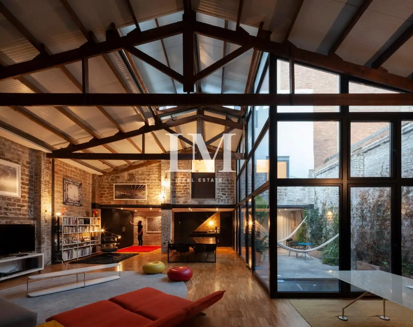 Sala de estar de Casa o chalet de alquiler en  Barcelona Capital con Aire acondicionado, Terraza y Trastero