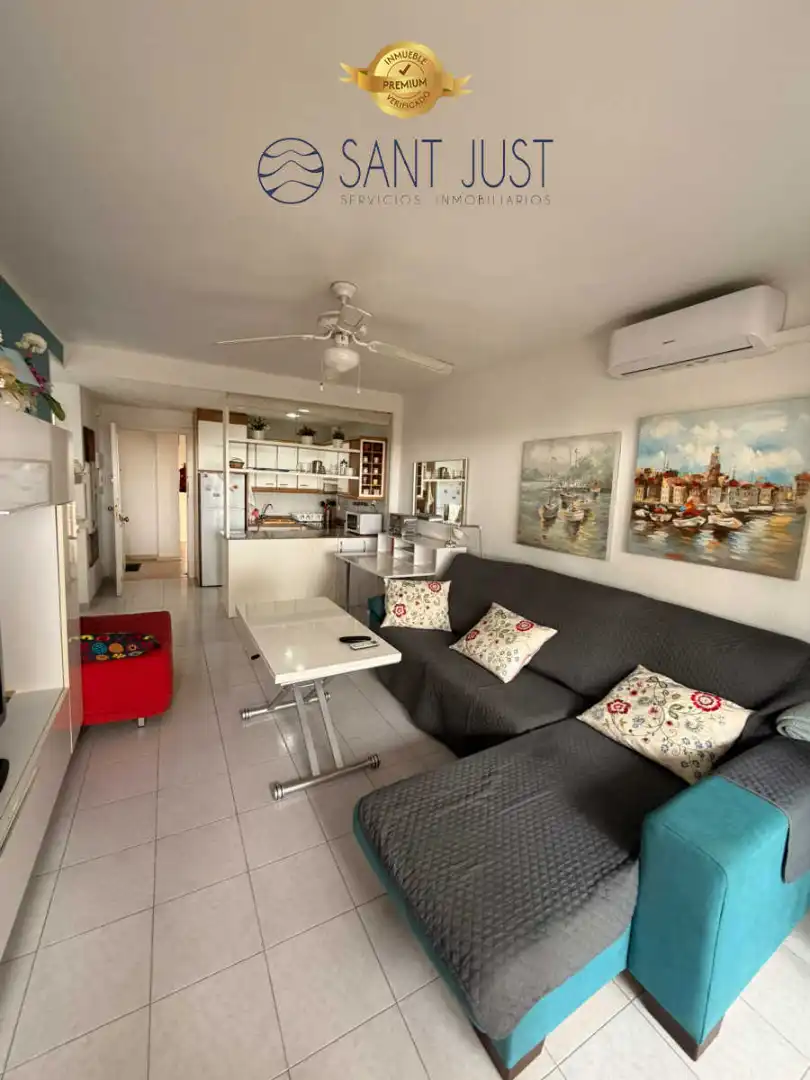 Sala de estar de Piso de alquiler en Salou con Aire acondicionado, Terraza y Amueblado