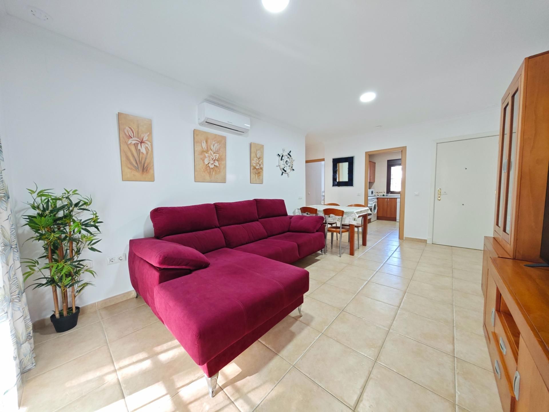 Sala de estar de Apartamento en venta en Chiclana de la Frontera con Jardín privado, Terraza y Piscina comunitaria