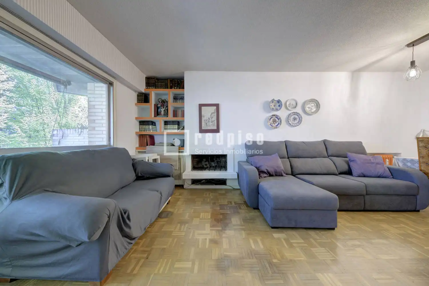 Sala d'estar de Pis en venda en Majadahonda amb Calefacció, Jardí privat i Terrassa