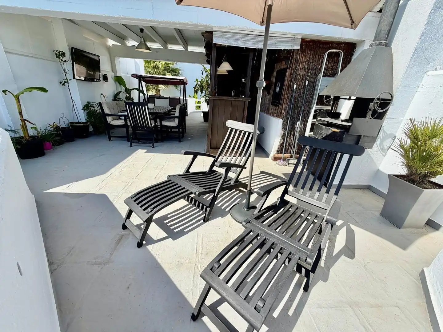Terrassa de Casa adosada en venda en Benalmádena amb Aire condicionat, Jardí privat i Terrassa