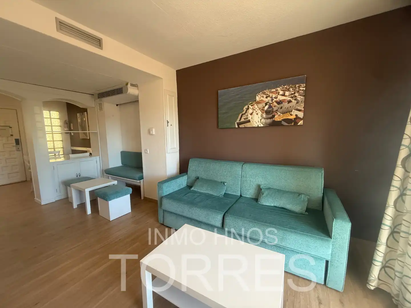 Wohnzimmer von Maisonette zum Verkauf in Peñíscola / Peníscola mit Klimaanlage, Balkon und Gemeinschaftspool