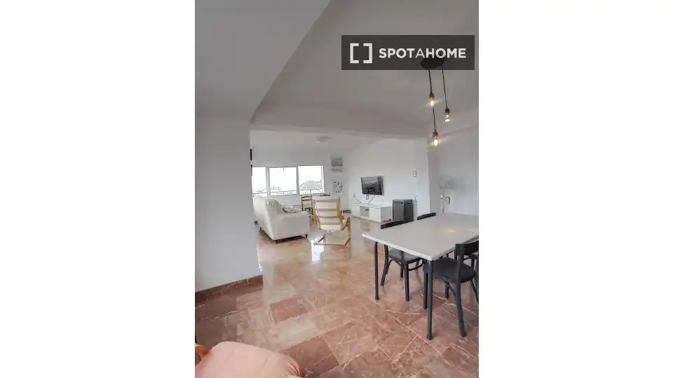 Sala d'estar de Pis de lloguer en Alicante / Alacant amb Aire condicionat, Calefacció i Moblat