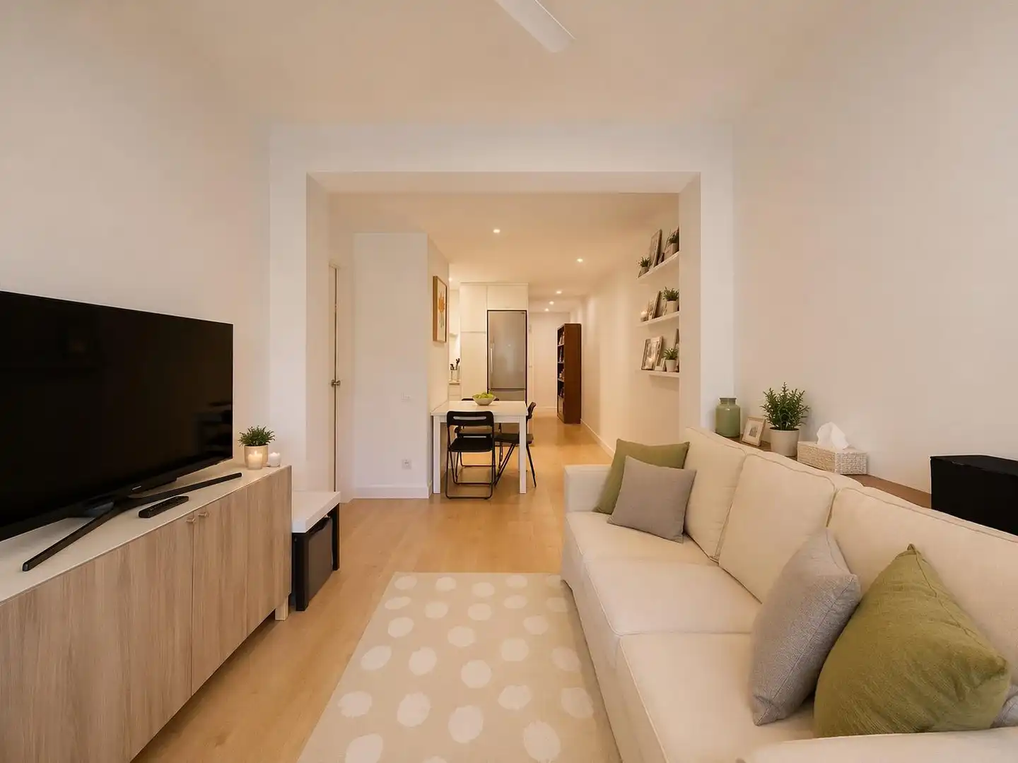 Wohnzimmer von Wohnungen zum Verkauf in Barcelona mit Heizung, Parkett und Terrasse