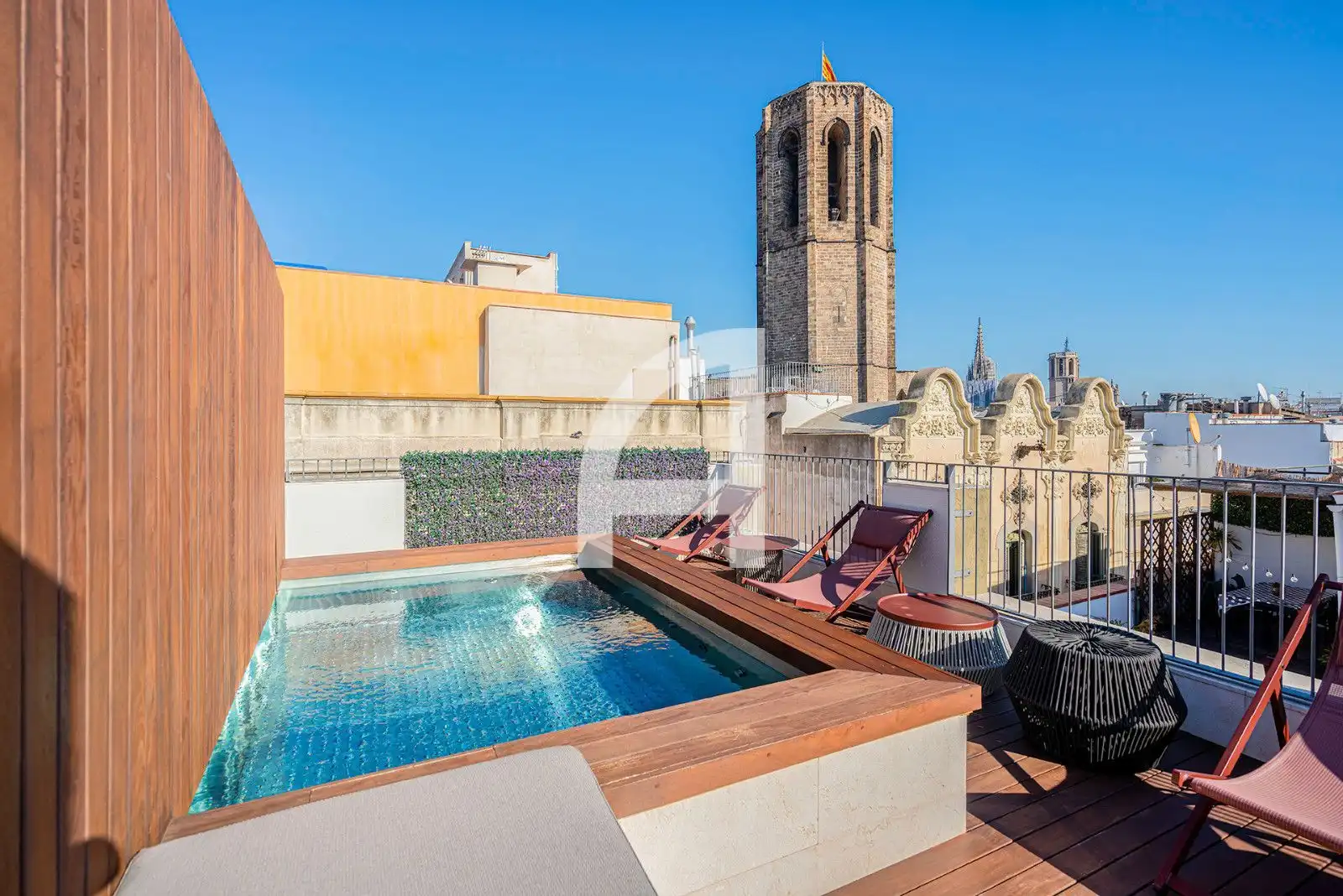 Terrasse von Wohnung zur Miete in Barcelona mit Klimaanlage, Heizung und Parkett