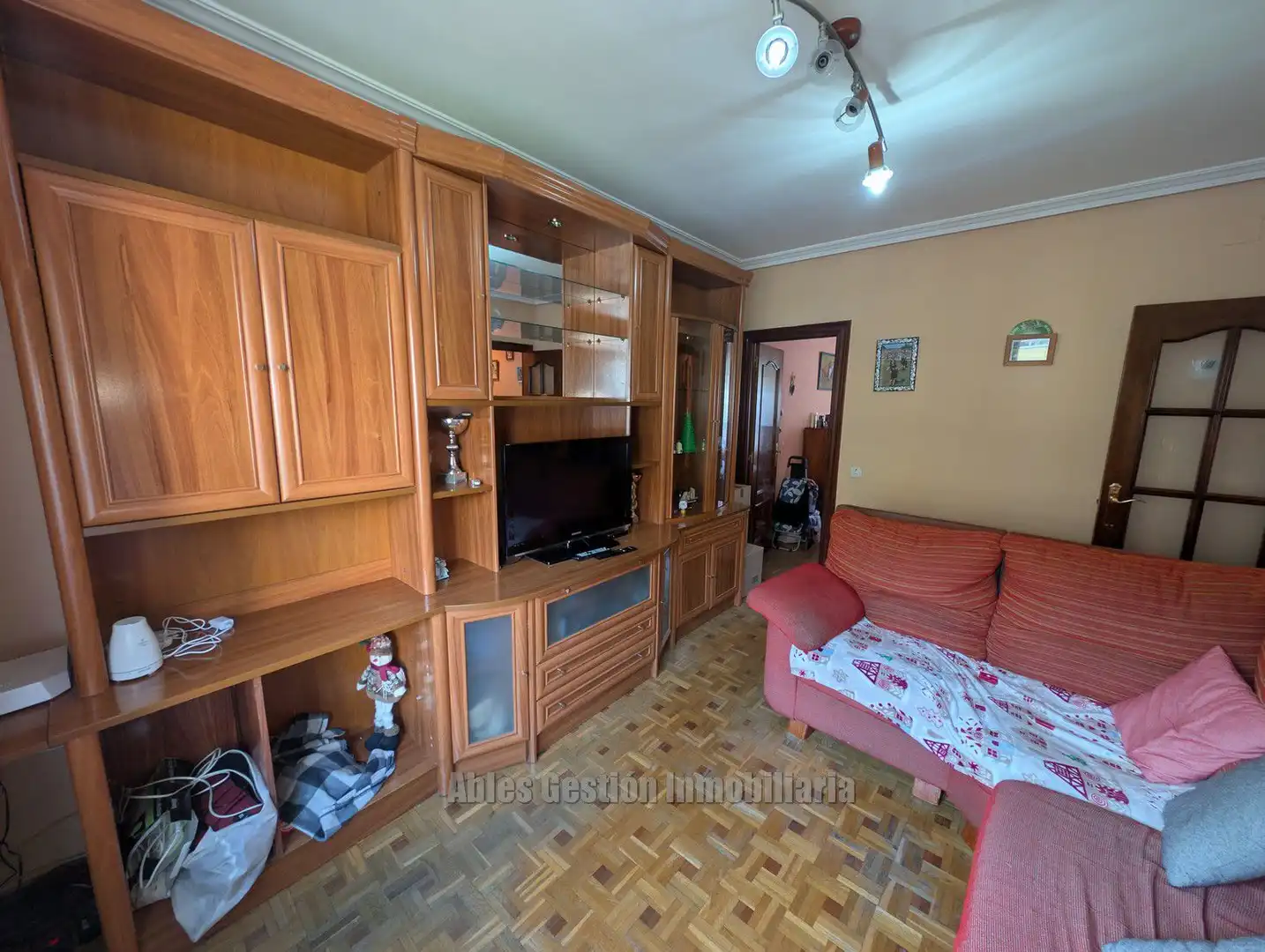 Wohnzimmer von Wohnung zum Verkauf in Mieres (Asturias) mit Heizung, Parkett und Abstellraum
