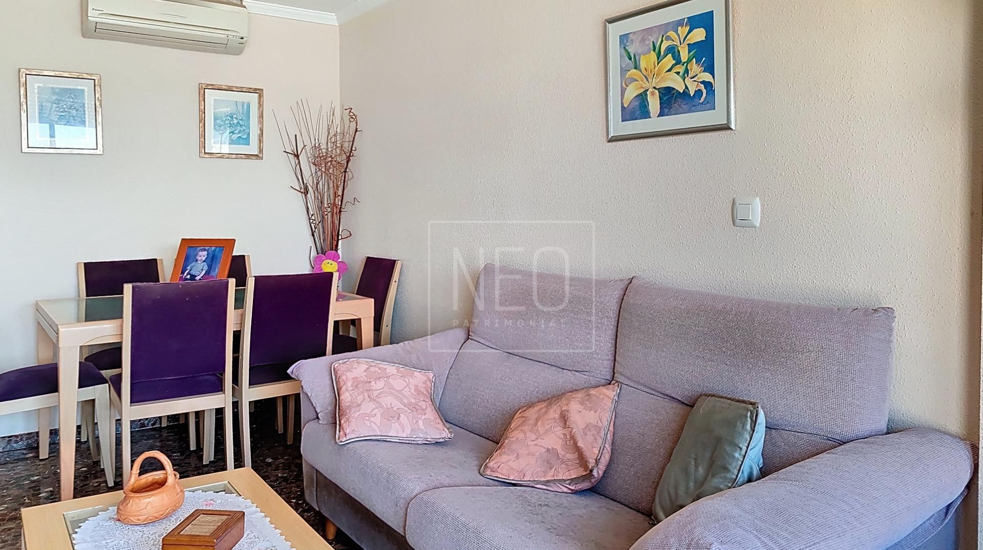 Living room of Flat for sale in Cullera  with Air Conditioner, Terrace and Balcony
