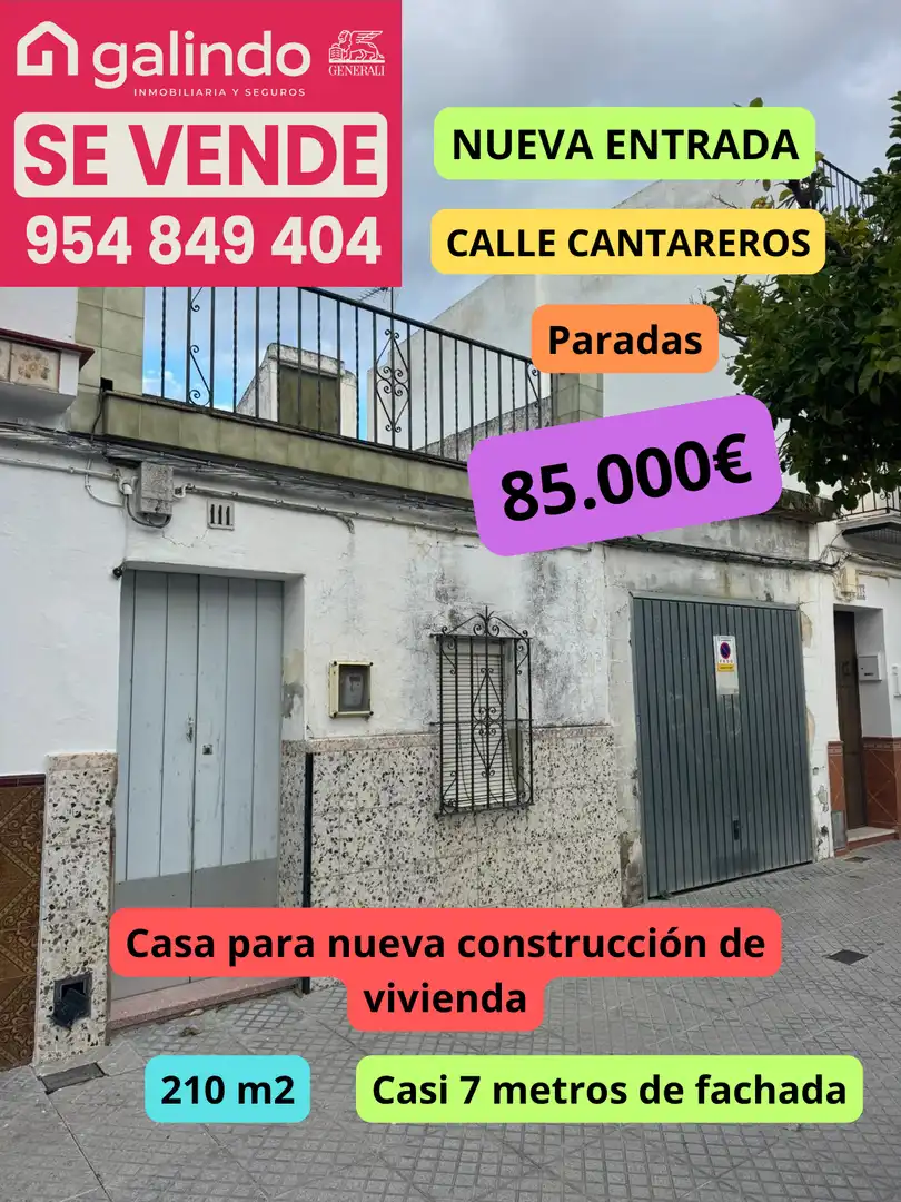 Adossat en venda a Paradas