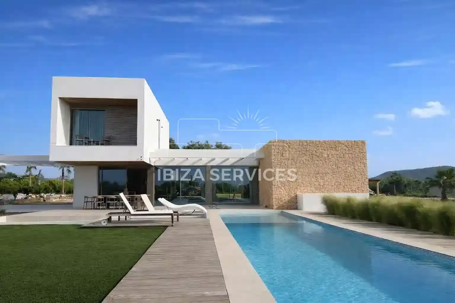 Exterior view of Houses for rent in Santa Eulària des Riu  with Air Conditioner, Private garden and Swimming Pool