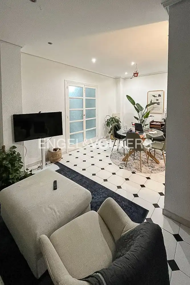 Wohnzimmer von Wohnung zur Miete in Valencia mit Klimaanlage, Heizung und Möbliert