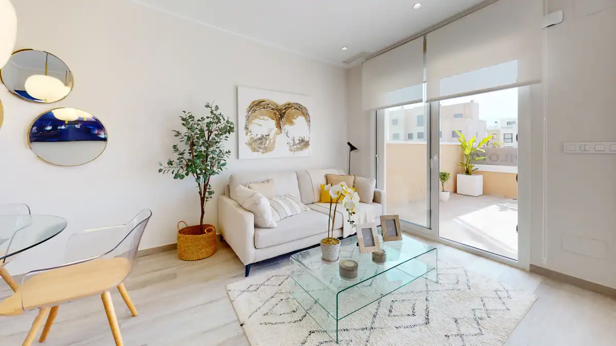 Sala de estar de Casa adosada en venta en Pilar de la Horadada