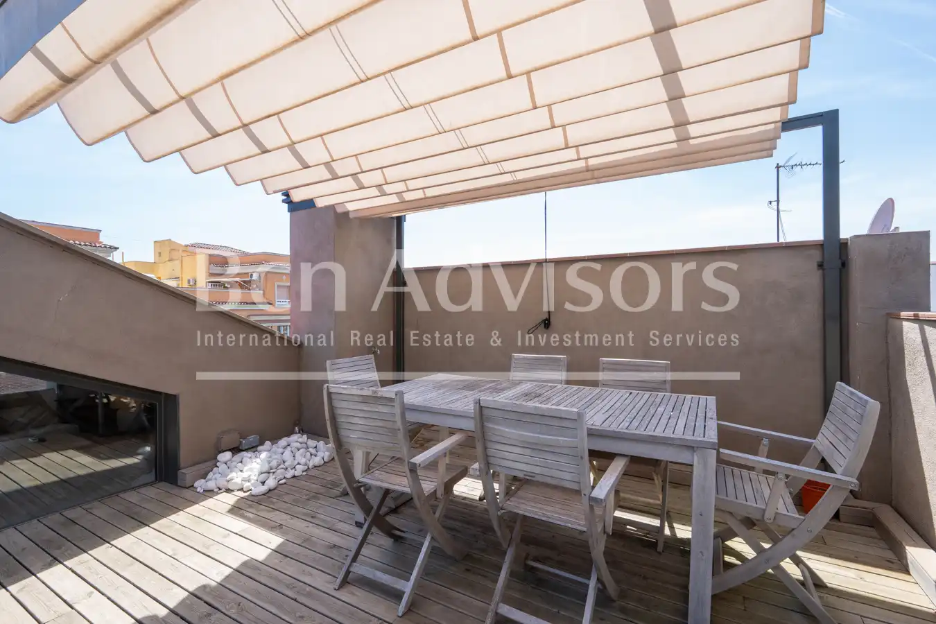 Terrasse von Dachboden zum Verkauf in Barcelona mit Klimaanlage, Heizung und Parkett