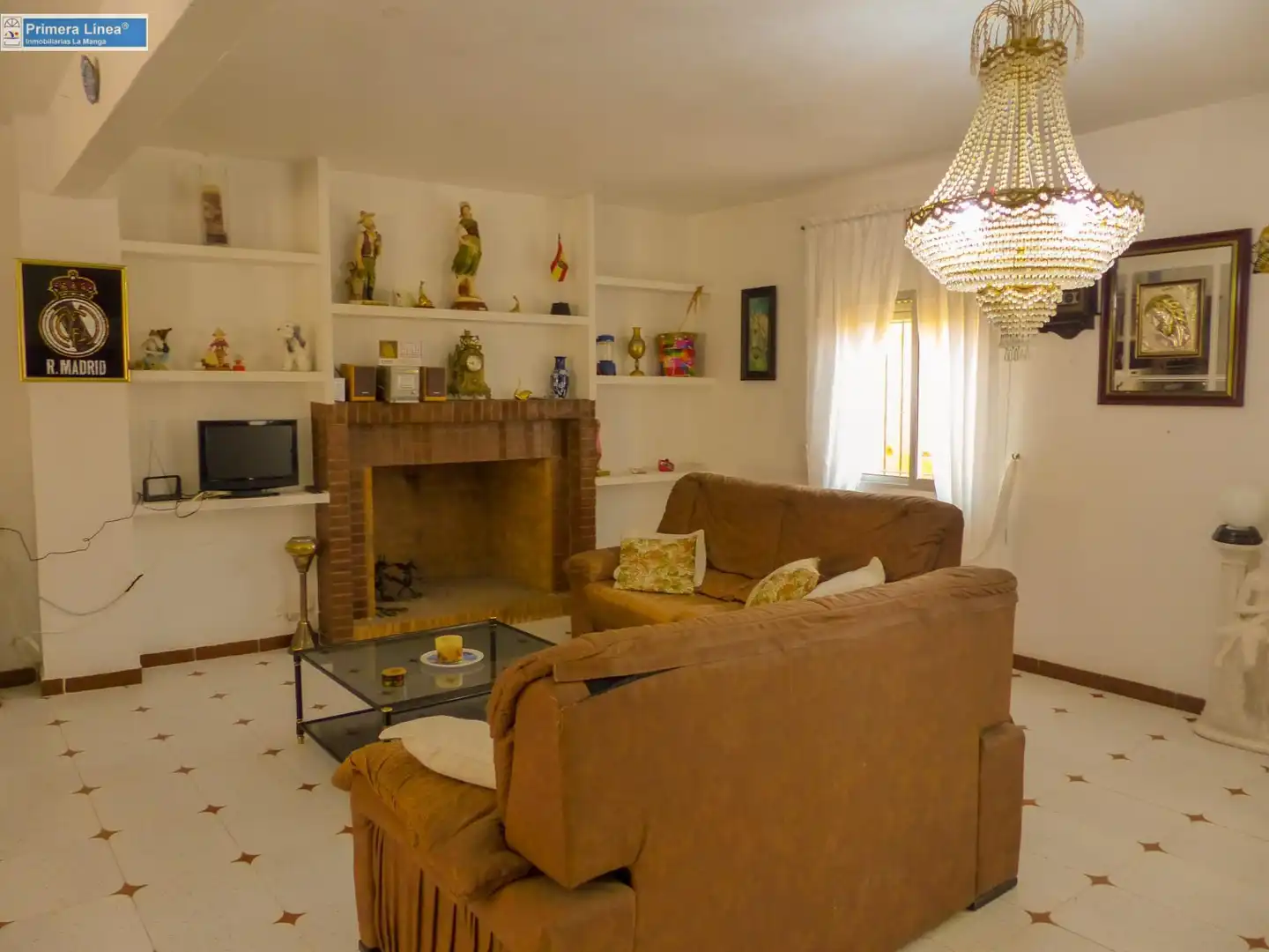 Sala d'estar de Finca rústica en venda en Fuente Álamo de Murcia amb Calefacció, Jardí privat i Terrassa