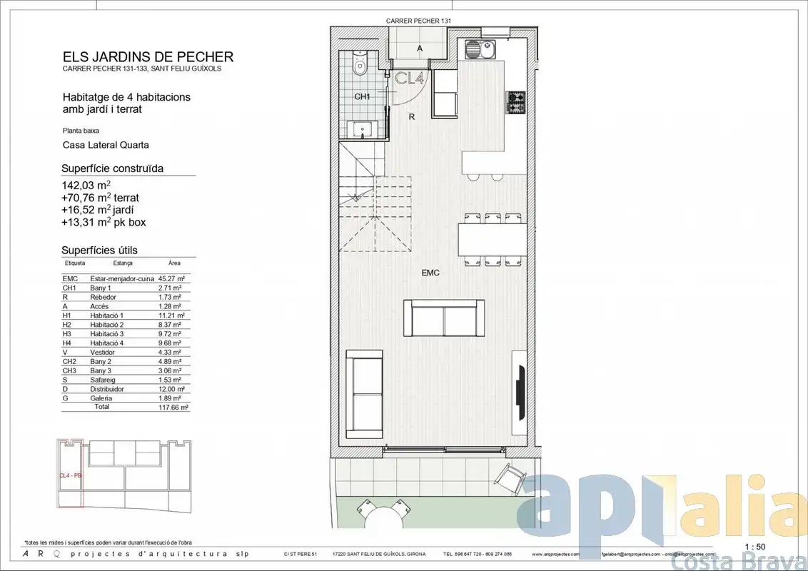 Casa adosada en venta en Sant Feliu de Guíxols con Aire acondicionado, Calefacción y Jardín privado