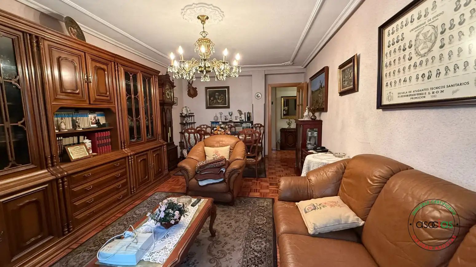 Living room of Flat for sale in Aller  with Heating, Parquet flooring and Storage room