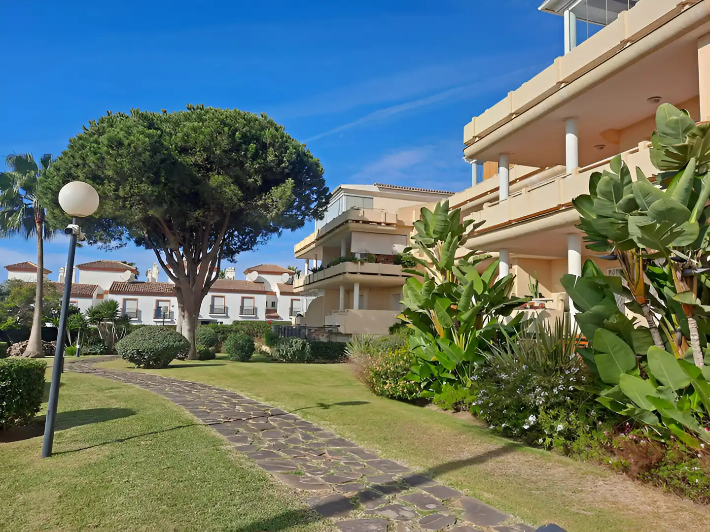 Vista exterior de Planta baixa en venda en Marbella amb Aire condicionat, Terrassa i Piscina