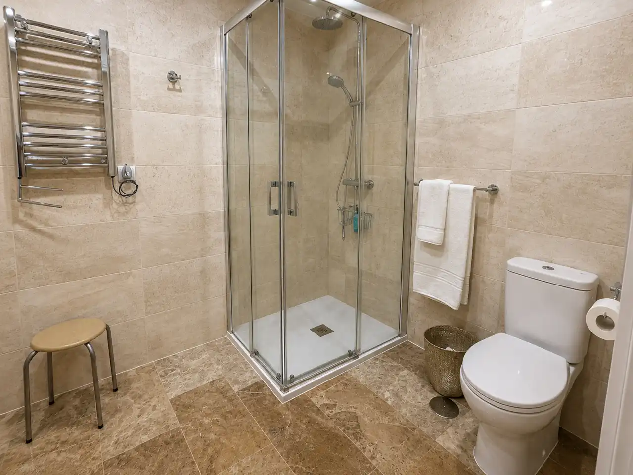 Bathroom of Flat for rent in Marbella  with Air Conditioner, Heating and Terrace