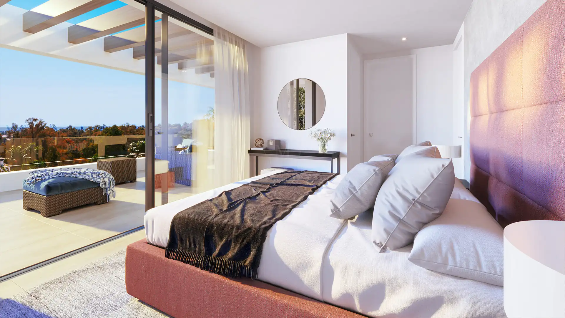 Dormitori de Casa o xalet en venda en Estepona amb Aire condicionat, Jardí privat i Terrassa