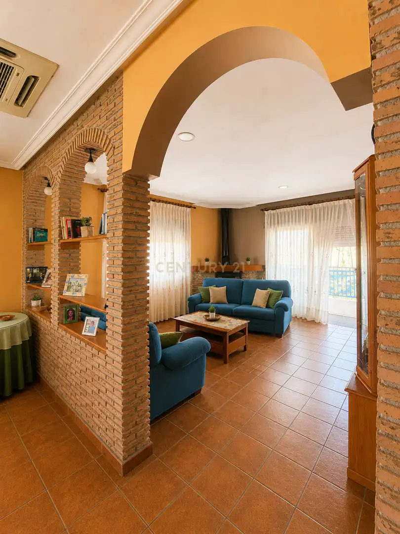 Living room of Houses for sale in Herrera de Alcántara  with Air Conditioner, Swimming Pool and Balcony