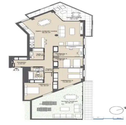 Appartement avec terrasse à vendre à Centro, imagen 2
