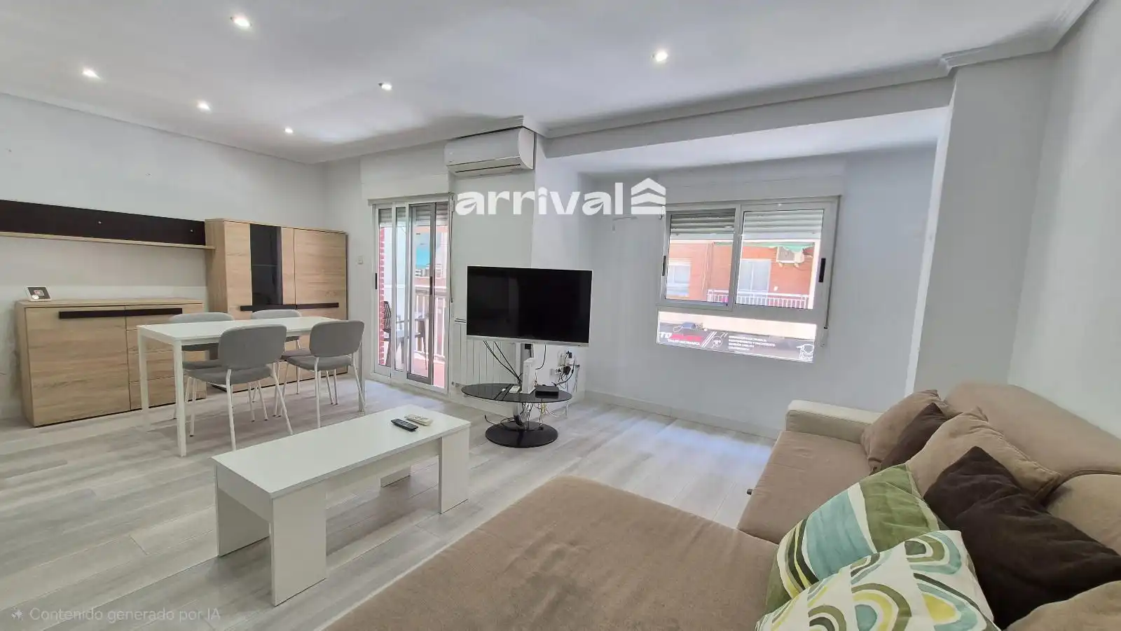 Wohnzimmer von Wohnung zur Miete in Valencia mit Klimaanlage, Heizung und Terrasse