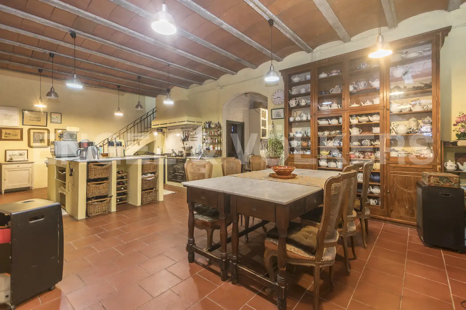Cocina de Finca rústica en venta en Sant Cebrià de Vallalta con Calefacción, Jardín privado y Terraza