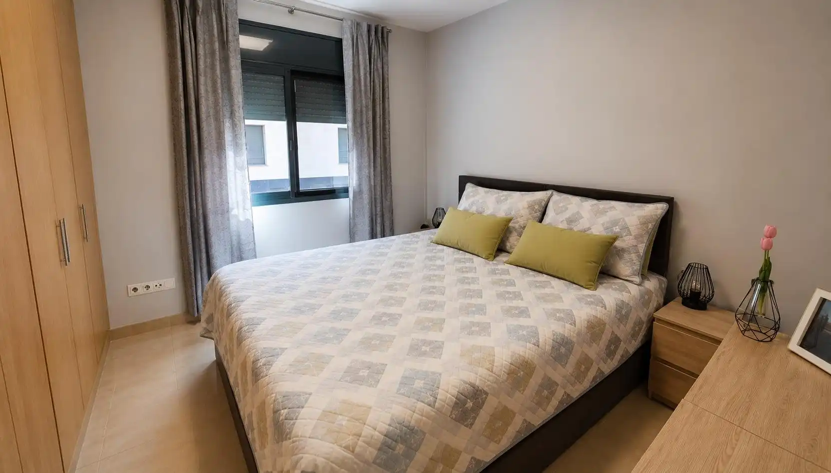 Bedroom of Flat for sale in Camarles  with Air Conditioner, Furnished and Balcony