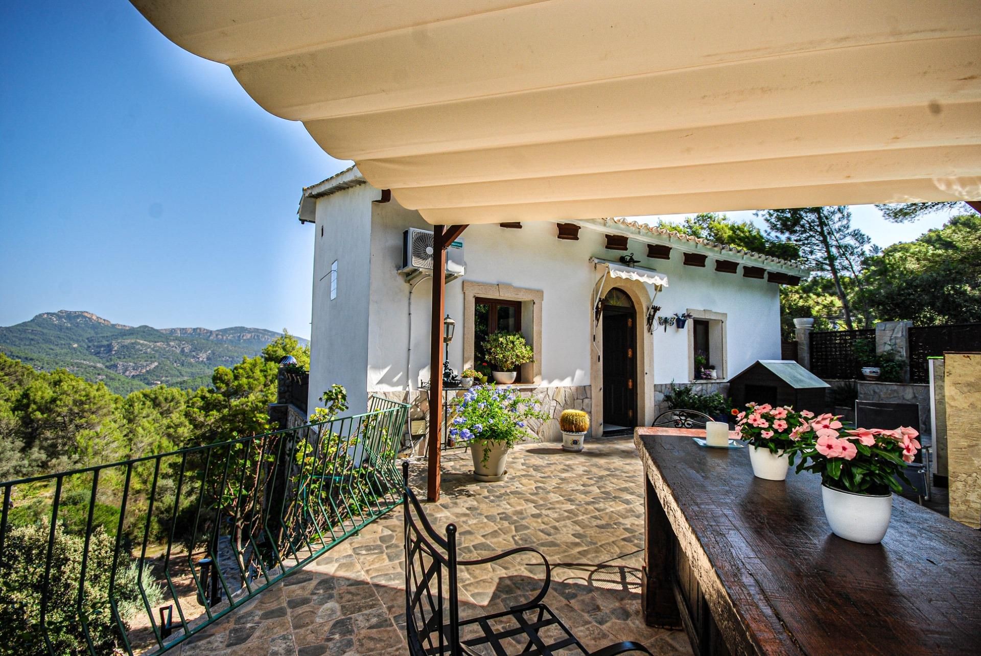Terrace of Country house for sale in Puigpunyent  with Air Conditioner, Heating and Private garden