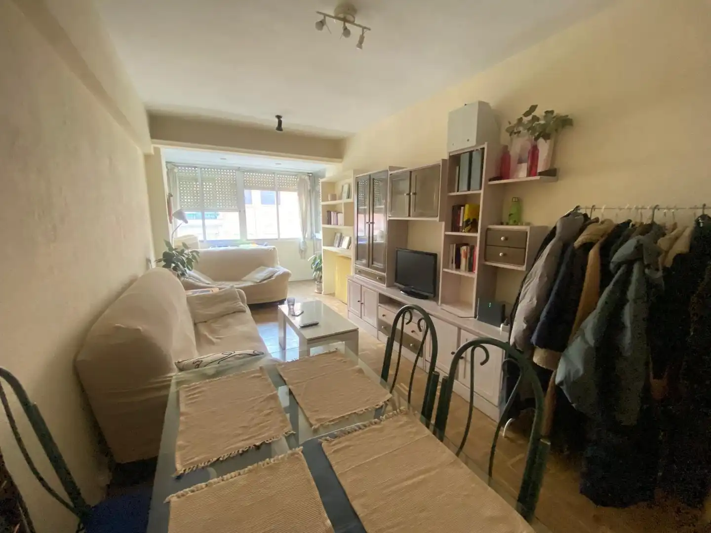 Living room of Flat for rent in Madrid  with Air Conditioner, Heating and Private garden
