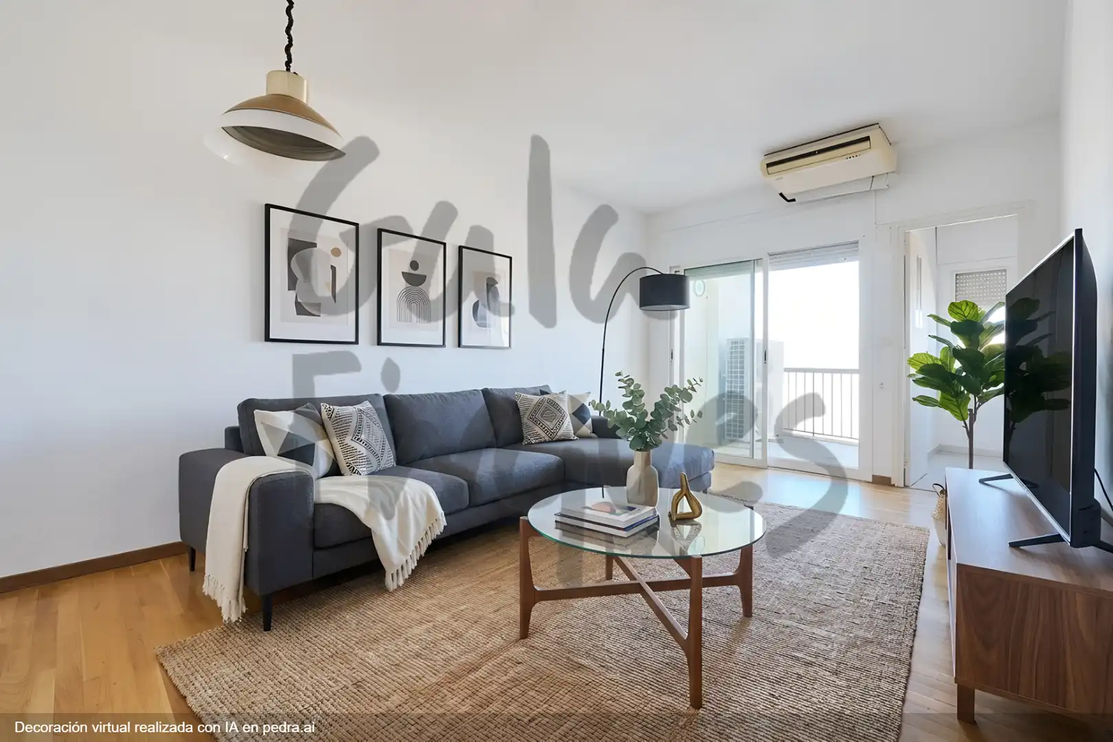 Living room of Flat for sale in Barcelona  with Air Conditioner and Balcony