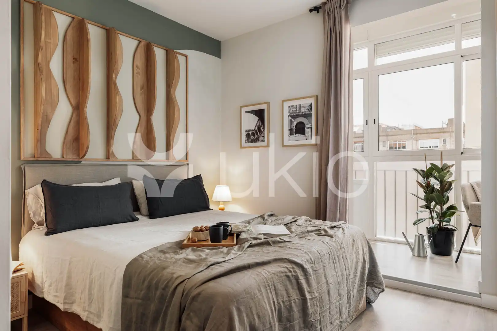 Schlafzimmer von Wohnung zur Miete in Barcelona mit Klimaanlage, Heizung und Möbliert