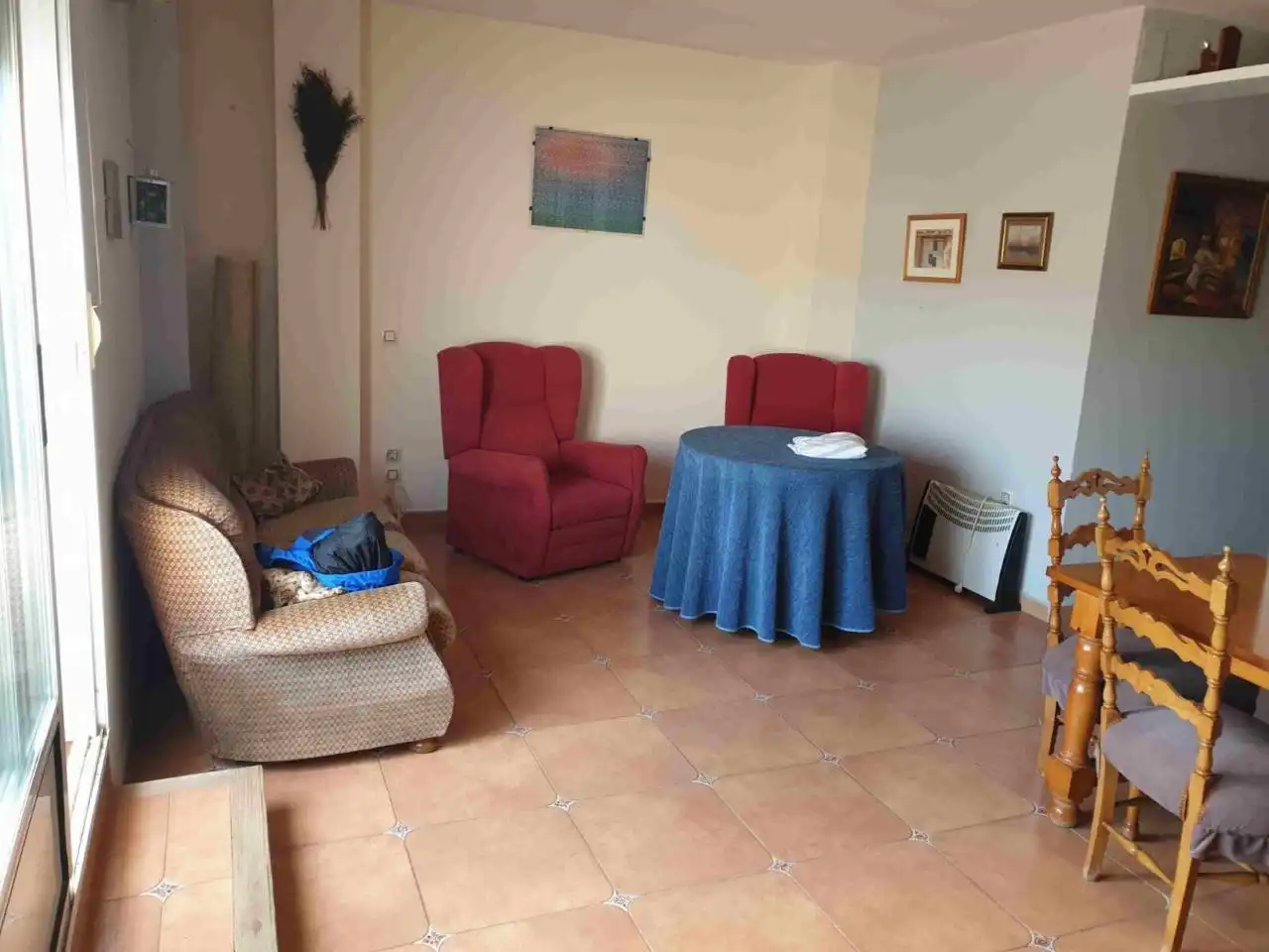 Wohnzimmer von Dachboden zur Miete in Pozohondo mit Terrasse und Möbliert