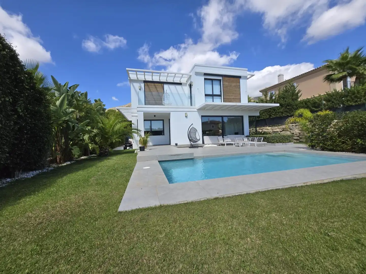 Vista exterior de Casa o chalet de alquiler en Finestrat con Aire acondicionado, Calefacción y Jardín privado