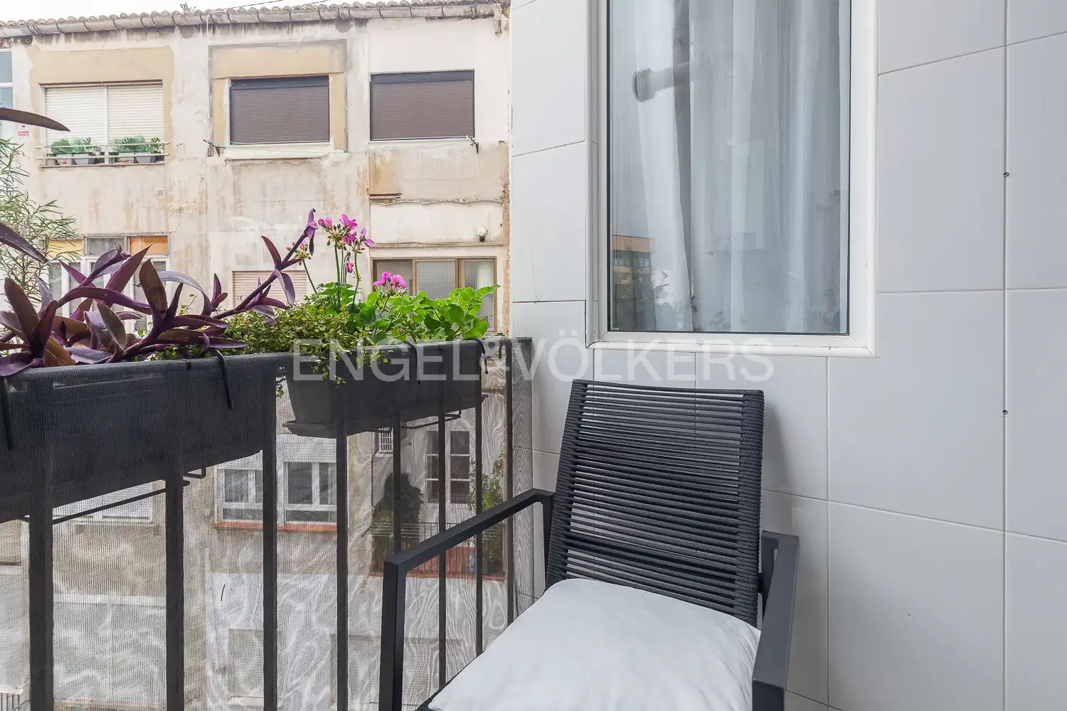 Balcony of Flat for sale in Valencia  with Air Conditioner, Heating and Furnished