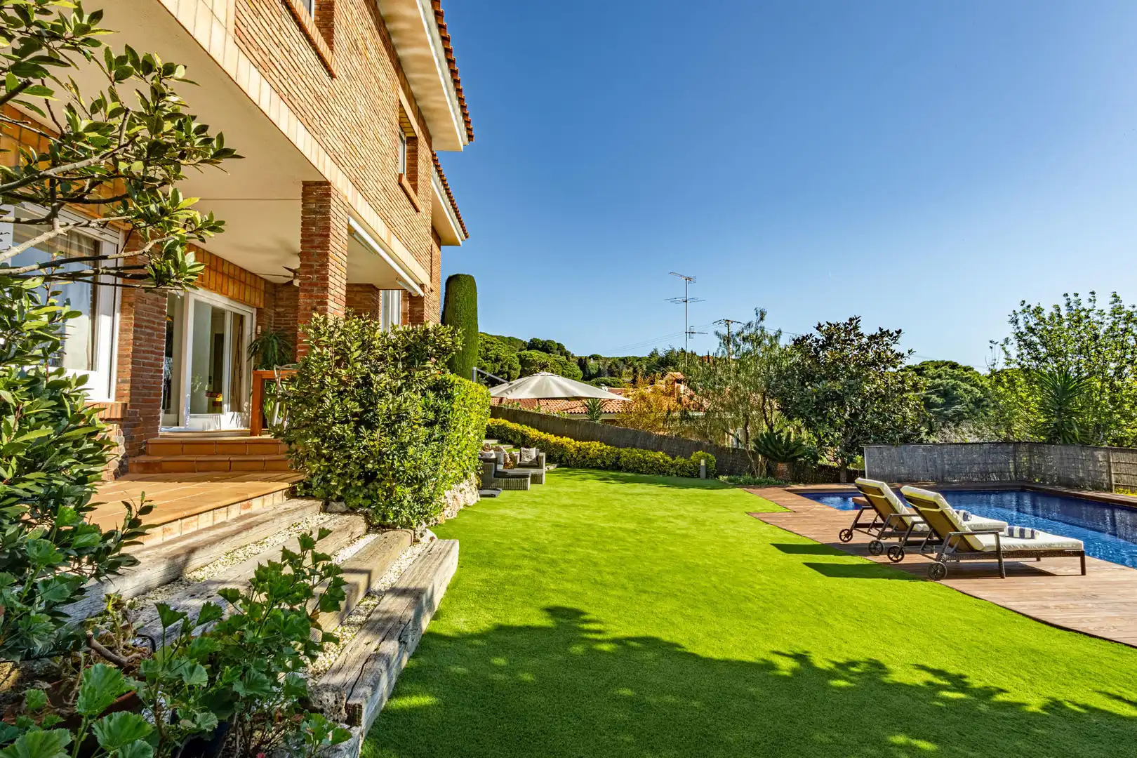 Garten von Haus oder Chalet zur Miete in Sant Vicenç de Montalt mit Heizung und Terrasse