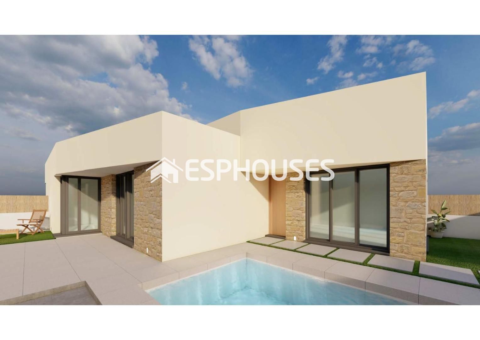 Exterior view of Single-family semi-detached for sale in Bigastro  with Swimming Pool and Balcony