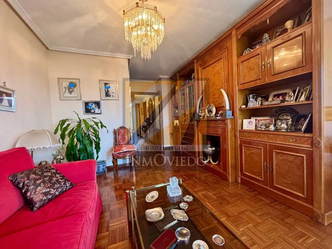 Living room of Flat for sale in Avilés  with Heating, Parquet flooring and Terrace