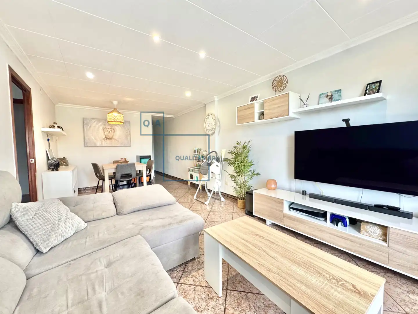 Sala de estar de Piso en venta en Terrassa con Aire acondicionado, Calefacción y Amueblado