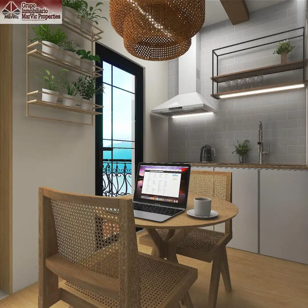 Cocina de Apartamento en venta en Villajoyosa / La Vila Joiosa con Aire acondicionado, Terraza y Amueblado