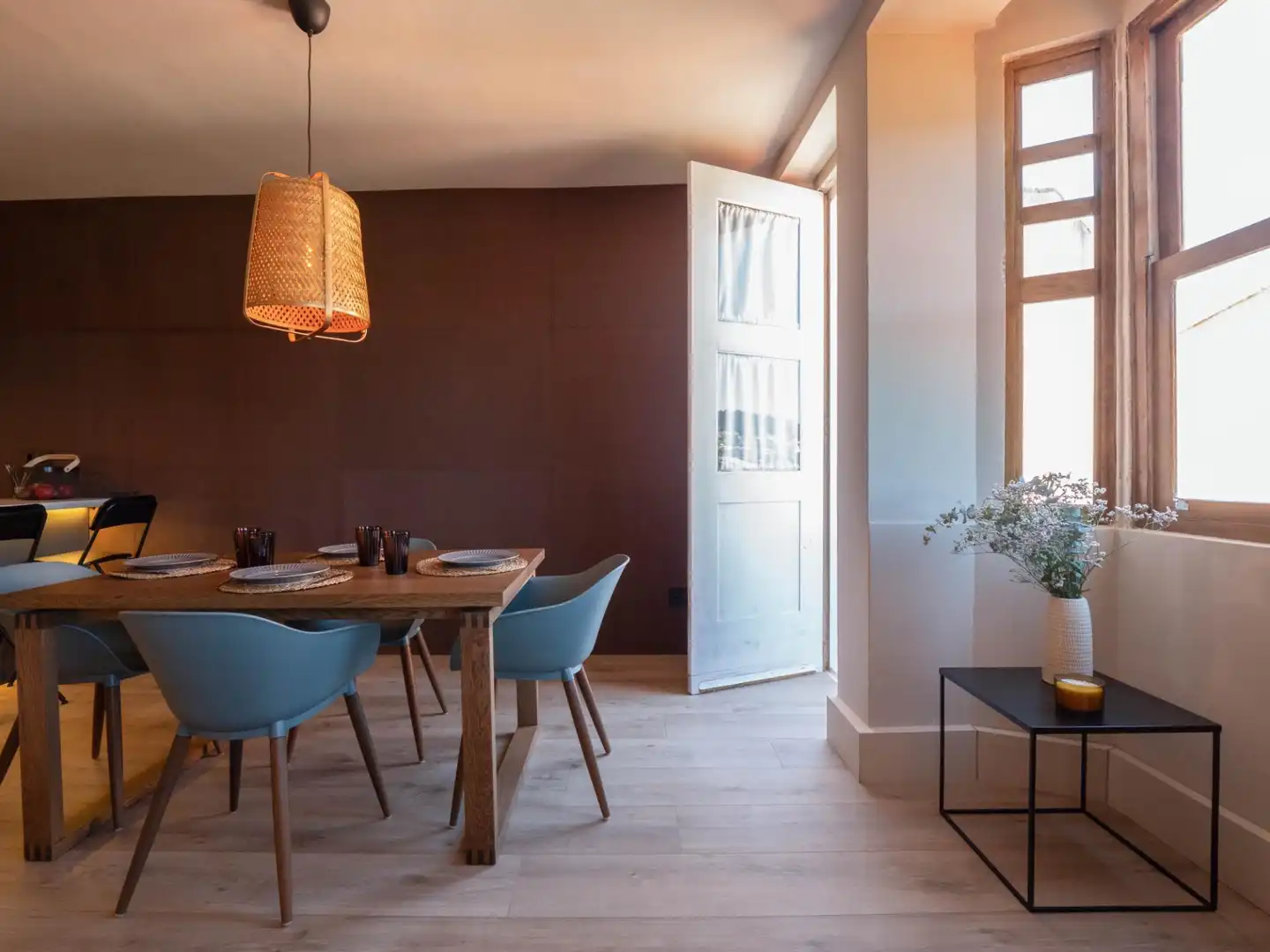 Dining room of Apartments for sale in Pontedeume  with Heating, Parquet flooring and Furnished