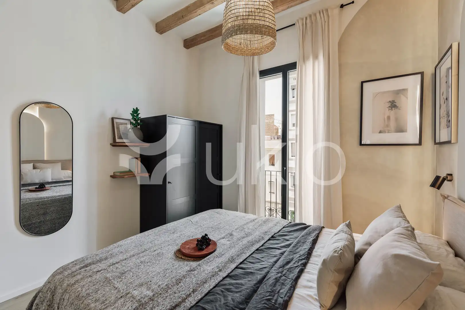 Habitación de Apartamento de alquiler en Barcelona con Aire acondicionado, Calefacción y Amueblado