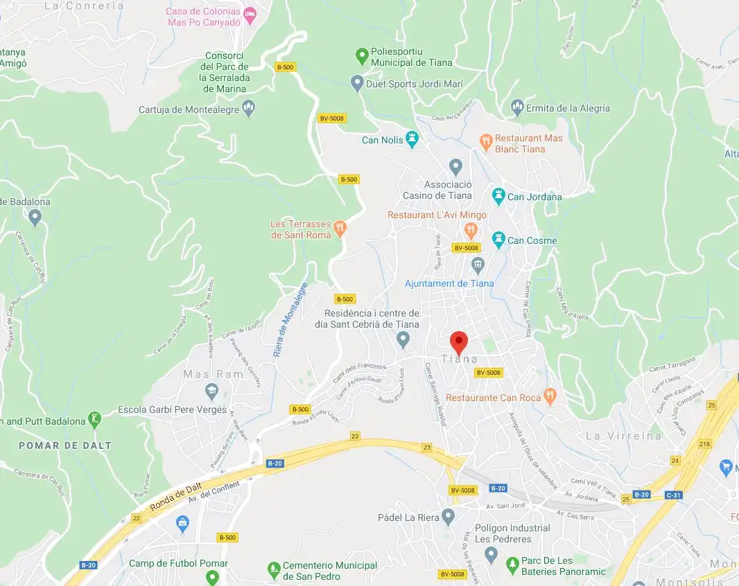Vista exterior de Casa o xalet en venda en Tiana amb Aire condicionat, Calefacció i Jardí privat