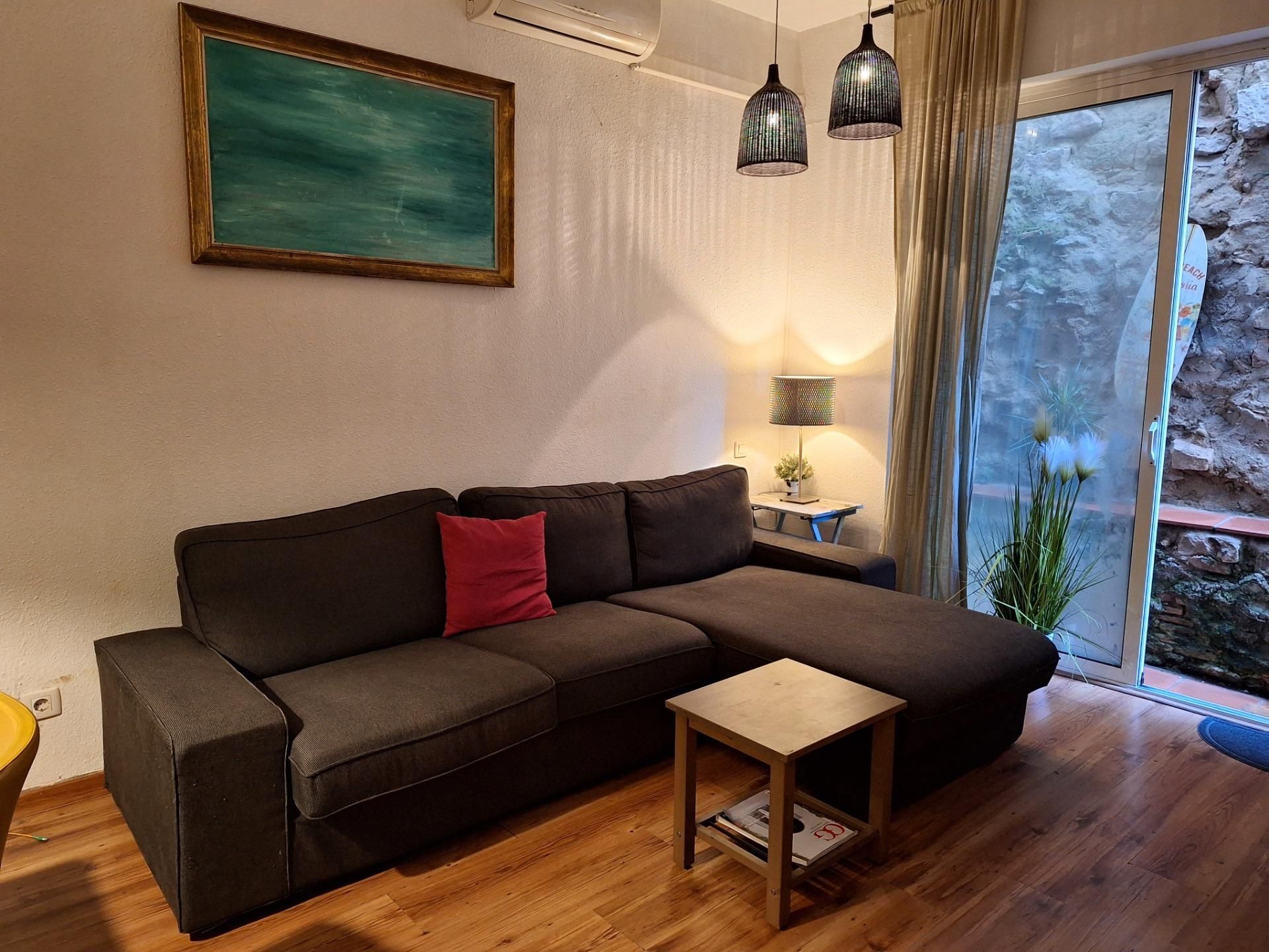 Living room of Planta baja to rent in  Barcelona Capital  with Air Conditioner, Heating and Parquet flooring