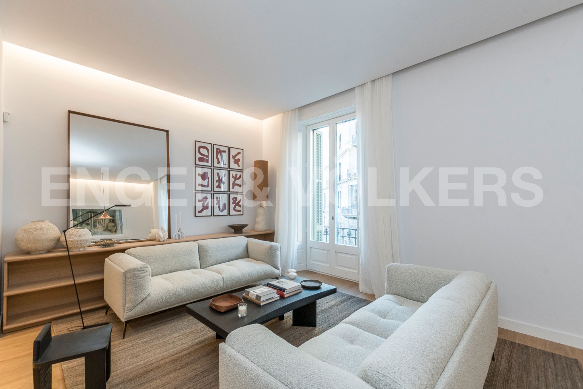 Sala d'estar de Apartament en venda en  Barcelona Capital amb Aire condicionat, Calefacció i Parquet