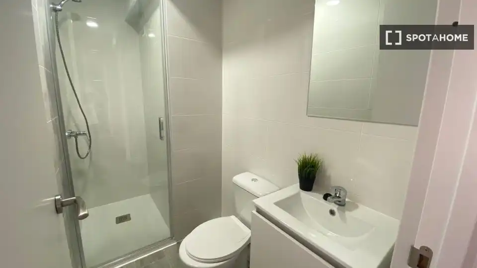 Bathroom of Flat for rent in Madrid  with Air Conditioner, Heating and Furnished