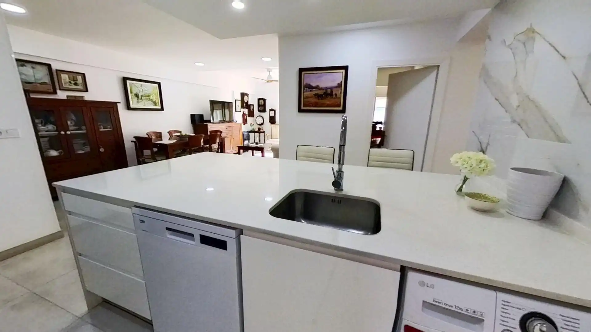 Kitchen of Flat for sale in Valencia  with Air Conditioner and Balcony