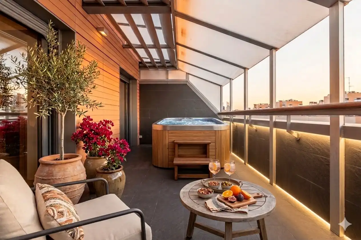 Terraza de Ático en venta en Madrid con Aire acondicionado, Calefacción y Parquet